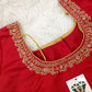 Red Benarsi Silk Zardozi Hand Work Bridal blouse
