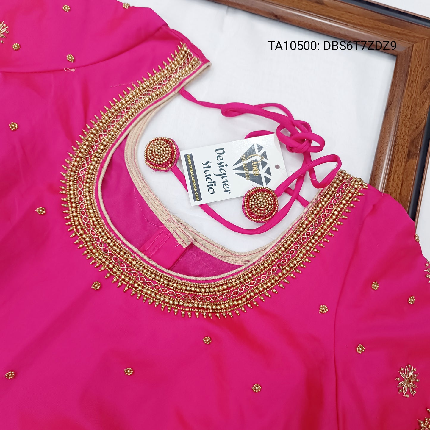 Rani Hand Embroidery Aari Worked Bridal Designer Blouse