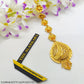 Gold Plated Tear Drop Design Chilekata Tikli with Flower Chain